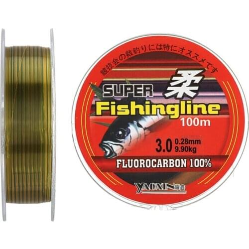 100M Nylon Fishing Line Fluorocarbon Coated Monofilament Fishing Leader Line Carp Fishing Lines Outdoor Fishing Lines
