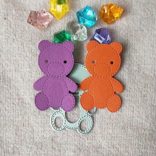 New Little Bear decorative processing metal cutting die lace background frame paper-cut paper cutter die blade stamping die