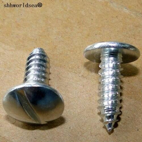 Shhworldsea auto metal fastener zinc sliver round head tapping screw
