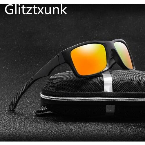 Glitztxunk Polarized Sunglasses Men Sports Brand For Men Fashion Square Driving Eyewear Travel Sun Glass oculos de sol masculino