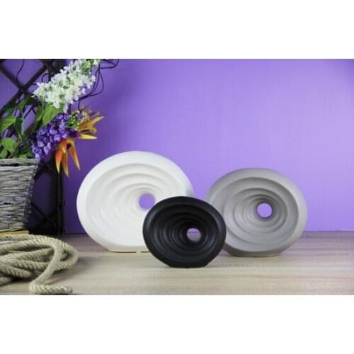 Modern Ancel Spırallı Black vase 15Cm vase jarrón ваза vaso مزهرية