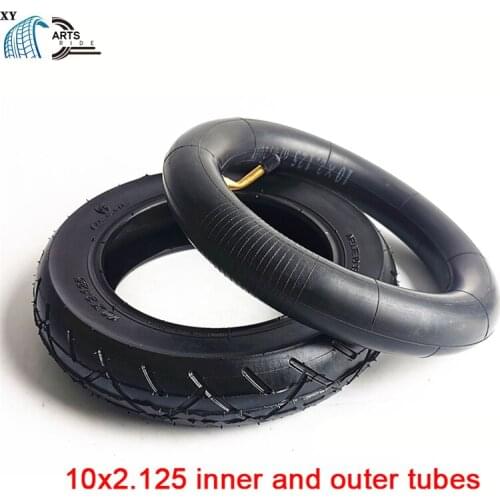 10 Inch Electric Scooter Tire 10x2.125 Inner and Outer Tire with Aluminum Alloy Wheel M10 M12 Rear Wheel Disc Brake