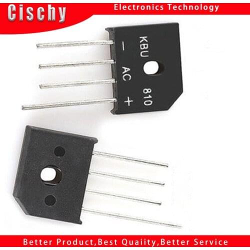 10PCS/lot KBU810 KBU-810 8A 1000V diode bridge rectifier and original IC