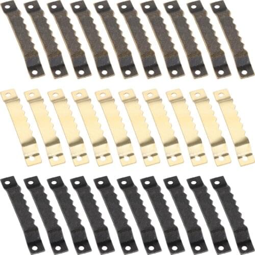 10 pcs Metal Wall Picture Oil Painting Mirror Saw Tooth Hooks Small Sawtooth Picture Frame Hanger Steel Picture Hanging w/Screws