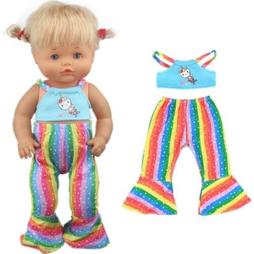 2020 Lovely Lovely orange clothes suit For 42 cm Nenuco Doll 17 Inches Baby Doll Clothes