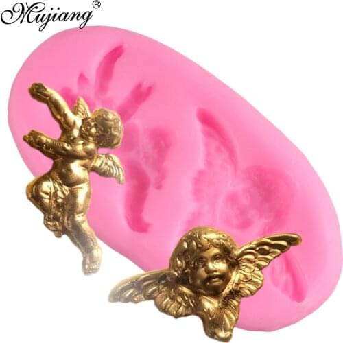 3D Angel Silicone Mold Cupcake Baking Fondant Cake Decorating Tools Baby Chocolate Candy Gumpaste Molds Resin Clay Jewelry Mould