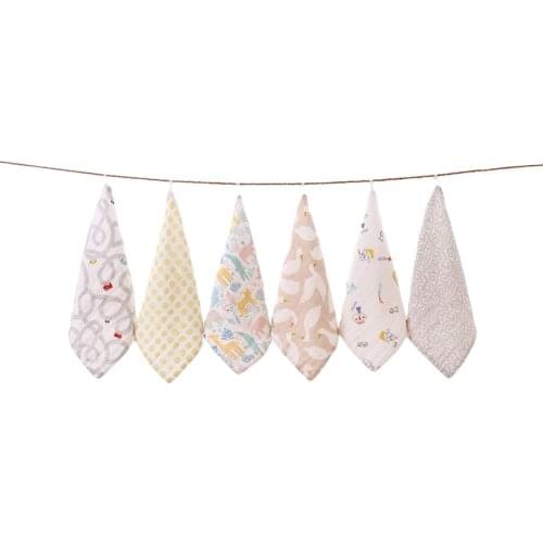 5 Pieces Face Towel, Floral Print Water Absorbent Washcloth Burp Cloth Bath Towel for Baby 2020 New Arrivals High Quality