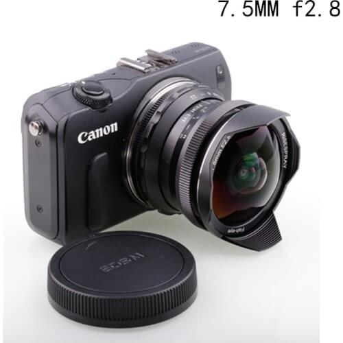 RISESPRAY 7.5mm f2.8 fisheye lens 180 APS-C Manual Fixed Lens for Olympus Panasonic Micro 4/3 M4/3 Mount E-M1 E-M1Mark II E-M5 J