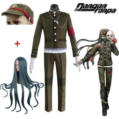 Anime Danganronpa V3: Killing Harmony Korekiyo Shinguji Cosplay Costume Outfit School Uniform Korekiyo Shinguji Cosplay Wig Hair