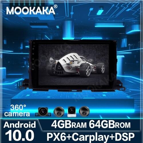 2 Din Stereo Receiver Car Radio Head Unit Audio For Toyota Highlander 2013-2018 Android Car Navigator Multimedia Player Free Map