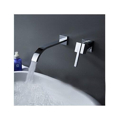 BECOLA Wallmounted washbasin water tap 2 piece set flush faucet cabinet mixer bathroom hot and cold water faucet LT-322
