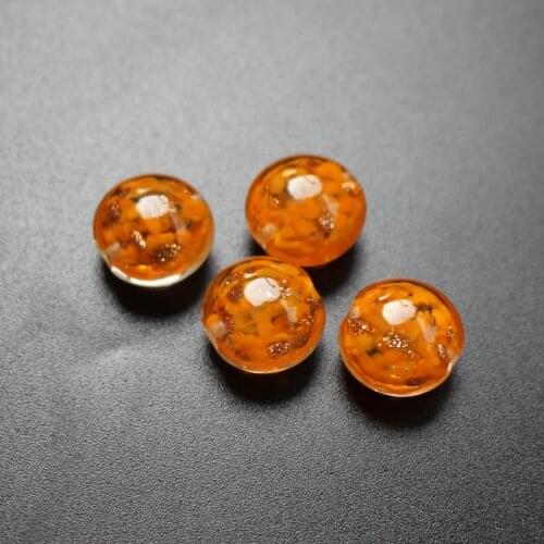 10pcs/Lot 16mm*10mm Lampwork Glass Beads Round Flat Fashion Beads Orange color for jewelry making