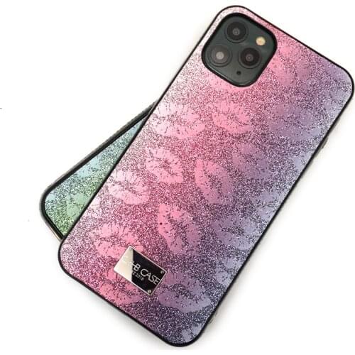 Lip Glitter Shine Women Back Cover Case For iPhone 11 Pro Max X XS MAX XR Soft TPU Cover Cases For iphone 11Pro Cases Fran-ZB