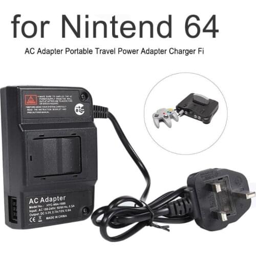 Black Wall Charger AC Adapter Power Supply Charger Fit for Nintend 64 Console European British and Australian Regulations