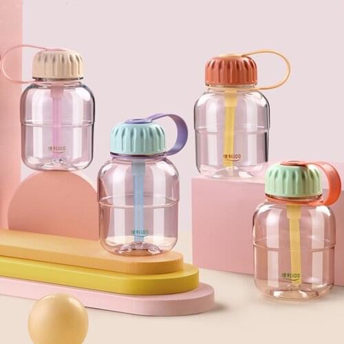 Colored Plastic Small Water Bottles Portable School Water Cups Bpa Free Mini Cute Adult Children Direct Drinking Mug