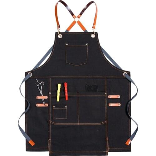 Denim Apron Florist Manicurist Barber Milk Tea Shop Restaurant Waiter Waistband Mens and Womens Overalls