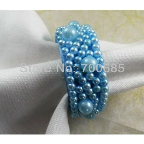 Beaded wedding napkin ring, napkin holder, decoration napkin ring
