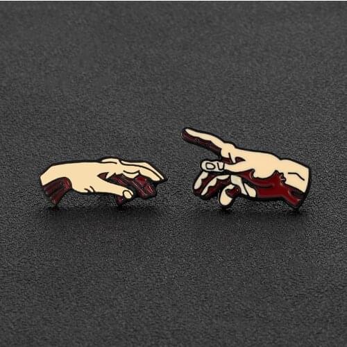 Fashion Enamel Pin Collection The Creation of Adam Brooches Art Lapel Pins Backpack Badge Collar Jewelry Metal