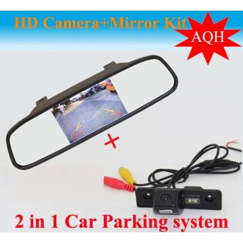 Free Shipping 4.3" monitor + CCD Car rear view Camera for SKODA ROOMSTER OCTAVIA TOUR FABIA / For Ford Fusion
