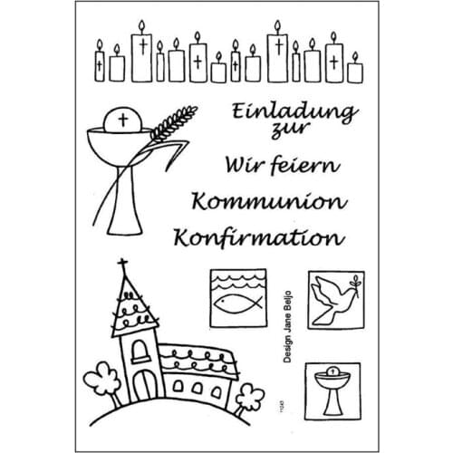 German Alphabet DIY Silicone Clear Stamp Cling Seal Scrapbook Embossing Album Decor