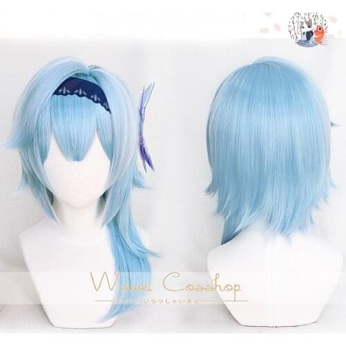 Eula cosplay wig Anime Genshin Impact Costume Women Heat Resistant Synthetic Hair Wigs Halloween