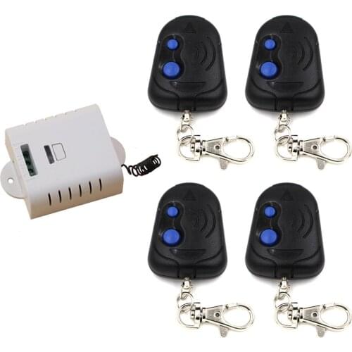 Hot Sales AC85V110V 120V 220V RF Wireless Remote Control Switch with Manual Button 1Receiver +4Transmitter Smart Home 315/433MHZ