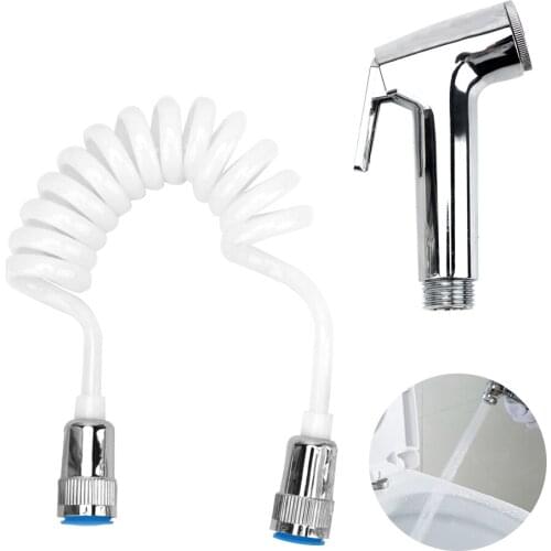 Spray Gun Shower Head Nozzle Handheld Bidet Toilet Sprayer Portable with Telephone Shower Hose