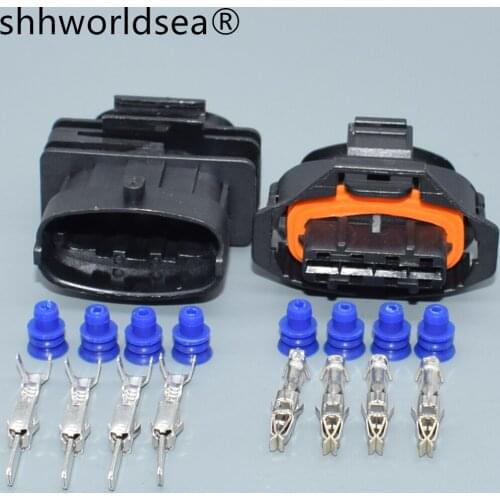Shhworldsea 5/30/100sets 3.5mm 4-way sealed Plug Connector for For Ford Falcon Territory BA BF FG 4.0L Turbo MPS / MAP Sensor