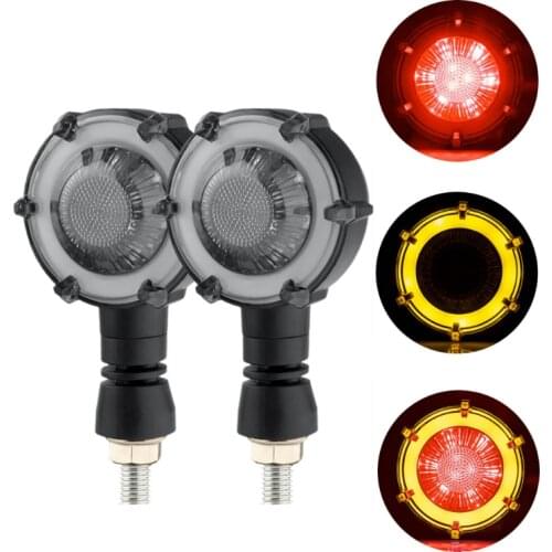 2pcs Motorcycle Turn signals Motorcycle LED DRL Motorbike Led Indicator Daytime Running Light Flowing Brake Strobe Signal Lamp