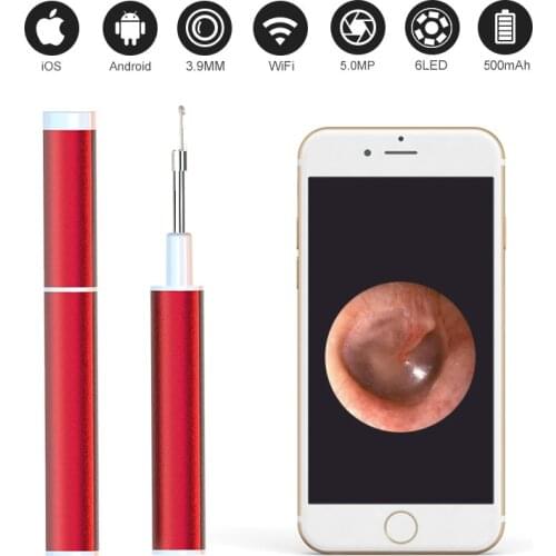 5MP 1080P 3.9MM Super HD Earscope Cleaner wifi Otoscope Ear Wax Removal Earpick Endoscope