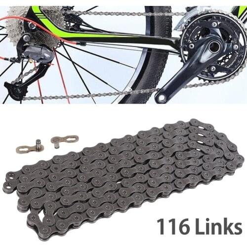 Bike Bicycle Chain 9 Speed Velocidade Electroplated Silver Chain Mountain Road Bike Chains Silver Part 116 Links