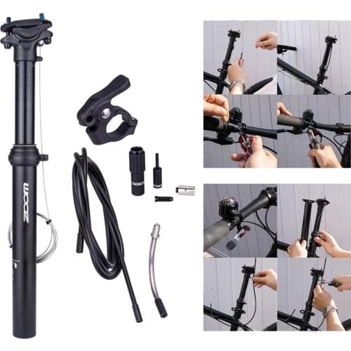 Bike Dropper Seatpost Remote Control Seat Tube 30.9mm/31.6mm Bicycle Hydraulic Seat Saddle Post Cycle Adjustable Seat Tube Pole