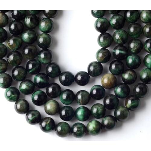 Green Tiger Eye Stone Natural Stone Round Beads Spacer Loose Beads For Jewelry Making 6/8/10mm Diy Bracelet Necklace 15inches