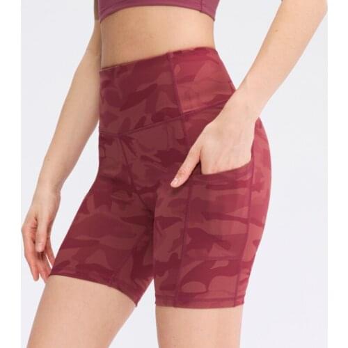 Women Printed Sports Shorts Camouflage Breathable Short Leggings Quick-Drying Fitness Running Shorts Female Gym Clothing