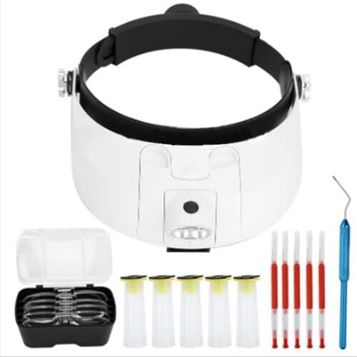 12PCS Bee Tools Headband Magnifier Head Bee Queen Cage Protective Cover for Sewing Crafts Reading Beekeepers Beekeeping