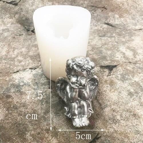 3d cute angel baby shape candle mold Aromatherapy plaster gypsum scented candle silicone wax mould