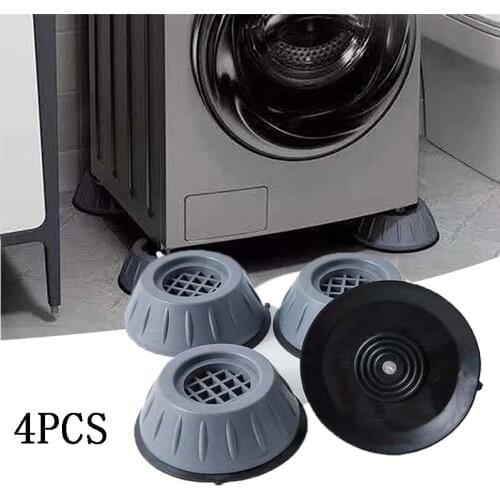 4Pcs Anti Vibration Feet Pads Rubber Legs Slipstop Silent Skid Raiser Mat Washing Machine Support Dampers Stand Furniture Pads