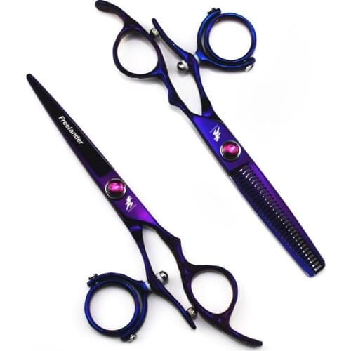 6.0inchs Freelander high quality rotate 720 handed Professional straight &Teeth scissors Thinning Shears