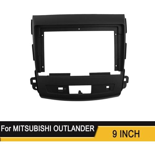 9 INCH Radio Fascia fit For MITSUBISHI OUTLANDER 2008-2012 Stereo DVD Player Install Surround Trim Panel Audio Frame Cover Bezel