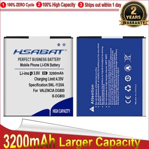 HSABAT Larger Capacity Battery 3200mAh B-DG800 Mobile Phone Battery for DOOGEE DG800 / Doogee VALENCIA DG800