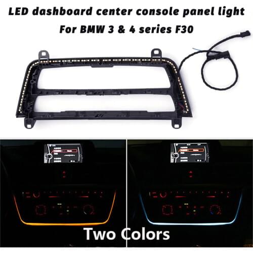 Car LED Stereo Fascia Console Decoration Lamps 2 Colors blue and orange for BMW 3 Series F30 F32 F35