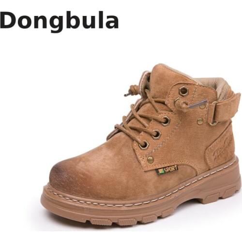 Childrens Winter Boots For Boys 2019 Genuine Leather Kids Sneakers Toddler Girl Winter Shoes Fashion Plush Warm Martin Boots