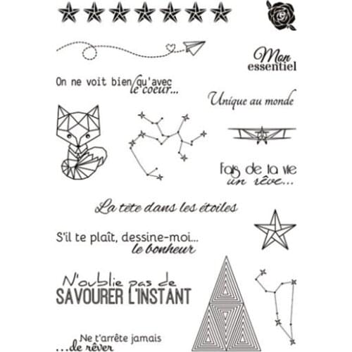 French clear Silicone Rubber Stamp for DIY scrapbooking/photo album Decorative craft 0688