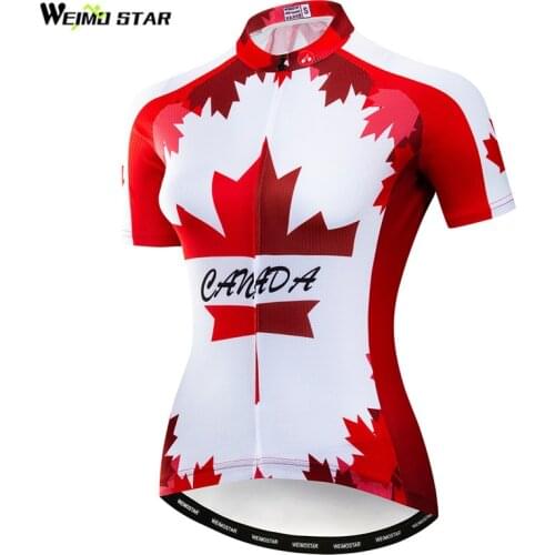 Weimostar France UK Canada Mexico Team Cycling Jersey Women Summer Pro Mountain Bicycle Clothing Quick Dry MTB Bike Jersey Shirt