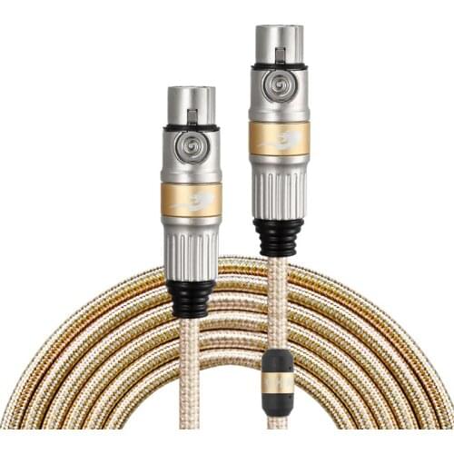 HiFi XLR Microphone Cable Regular 3-Pin XLR Female to Female for Mic Headphone Mixeing Console Silver-plated Wire Balanced Cable