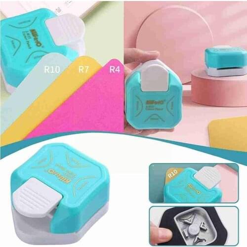 Kawaii 3 in 1 R4 R7 R10 Plastic Punching Machine Diy Photo Scrapbooking Cutter Card Circle Pattern Paper Tool Hole Punch Pu U1S2