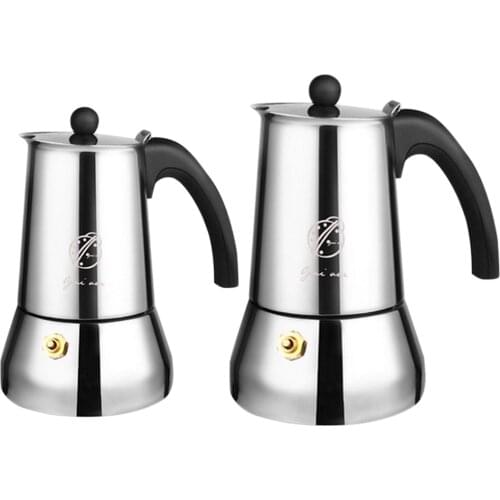 Stainless Steel Coffee Maker Coffee Pot Moka Pot Geyser Coffee Makers Kettle Coffee Brewer Latte Percolator Stove Coffee Tools