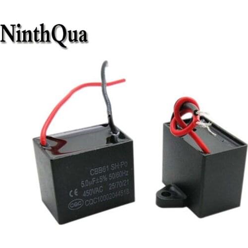 1pcs CBB61 Fan Start Capacitor Connector DIY Repairs Parts 50Hz Electronic Components 1/1.2/1.5/1.8/2/2.5/3/4/5/6/8/10UF 450V