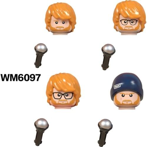 Famous Person Building Blocks Singer Ed Sheeran Bricks With Microphone Accessories Compatible Small Figures Toys For Children