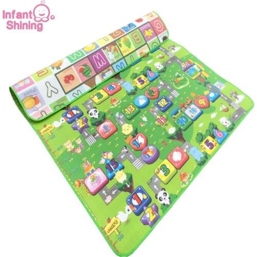 Infant Shining Baby Toy Crawling Puzzle Thin Play Mats 150X180X0.5CM Two Sided Infant Climb Pad Thick Play Juguetes Bebe Carpet
